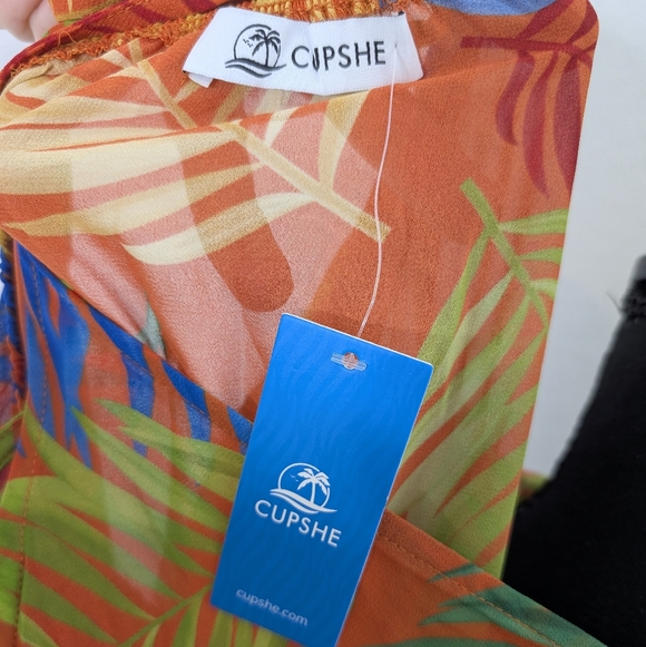 NWT Cupshe Neon Island Tropical Cover-Up Kimono - Picture 9 of 13
